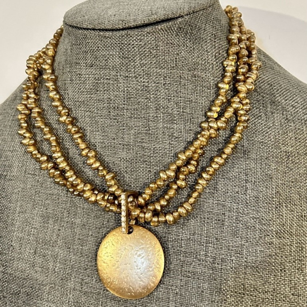Chicos Vintage Beaded Necklace 15-19”